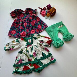 Matilda Jane and Sew Sassy doll clothes, set of 4, fits most 18” dolls